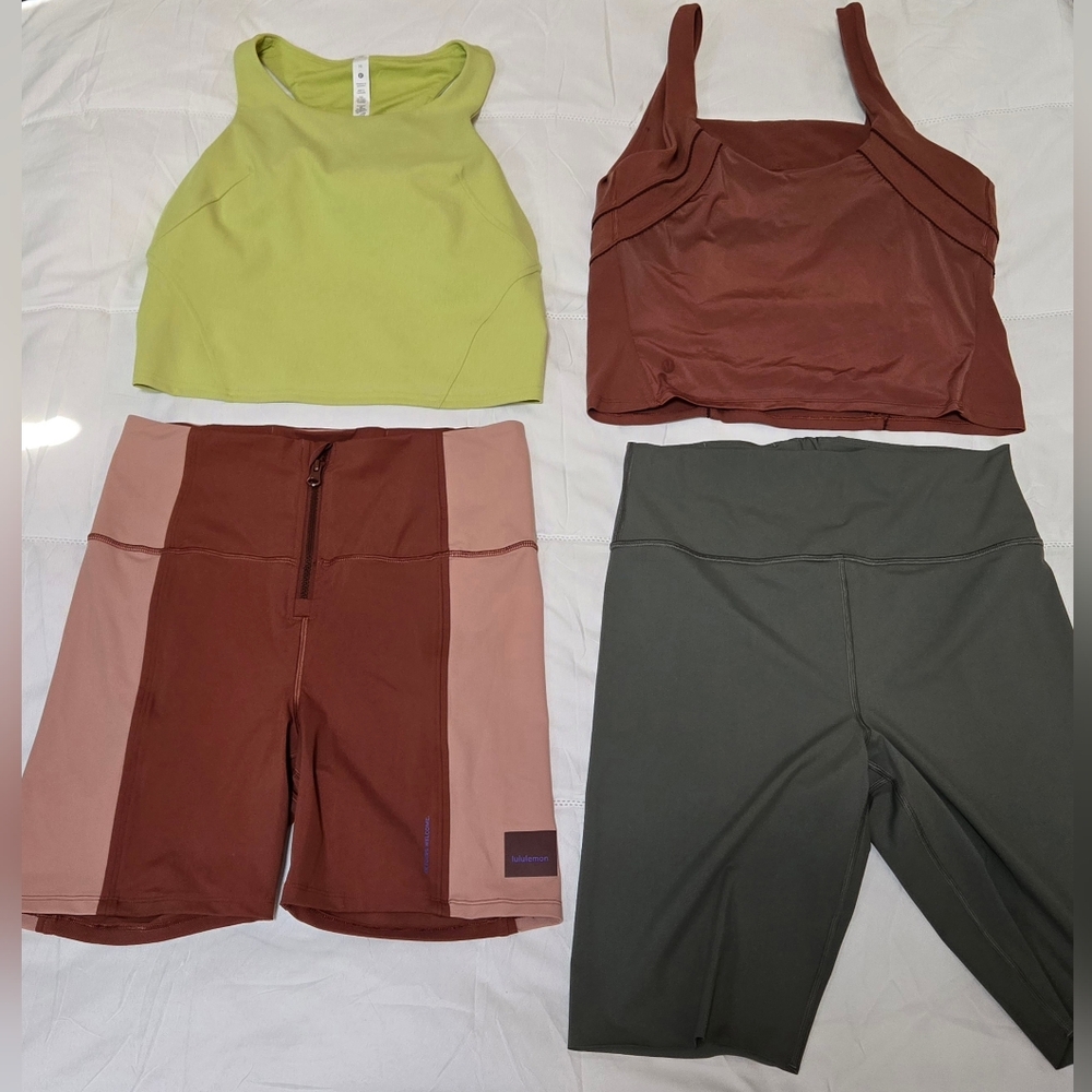 Lululemon Lot - Size 10 Yoga Hiking Sports Bra Shorts